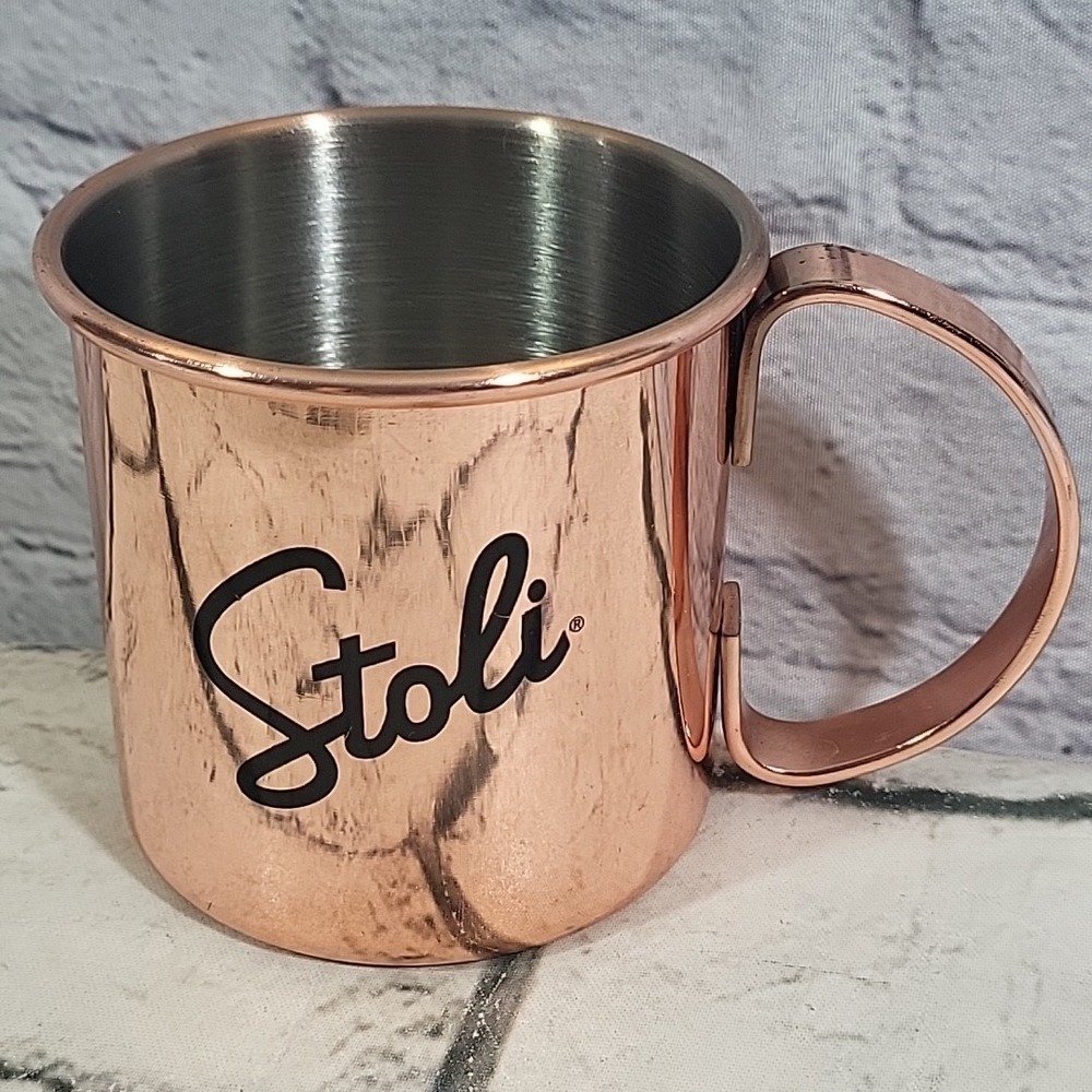 Stoli Moscow Mule Copper‎ Mug D Handle Cup